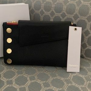 NWT Hammitt Levy Crossbody in Black with Gold/Red zip!